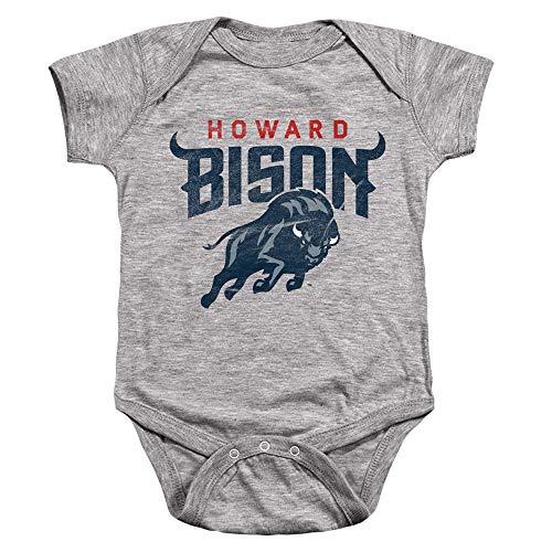 Image of Howard University Official Distressed Primary Unisex Infant Snap Suit for Baby