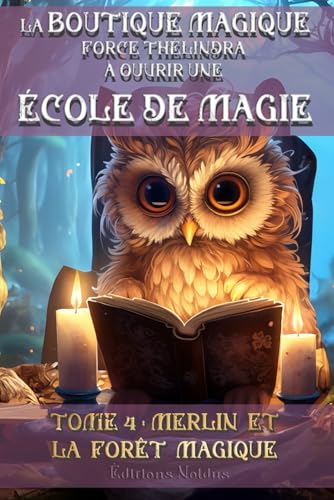LA BOUTIQUE MAGIQUE FORCE THÉLINDRA À OUVRIR UNE ÉCOLE DE MAGIE Tome 4 MERLIN ET LA FORÊT MAGIQUE DYS 10-14ans: livre pour ado - livre fantastique - ... -...