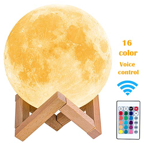 toyuugo Moon lamp (5.9 Inch), 3D Print LED Moon Light Lamp Moon Light