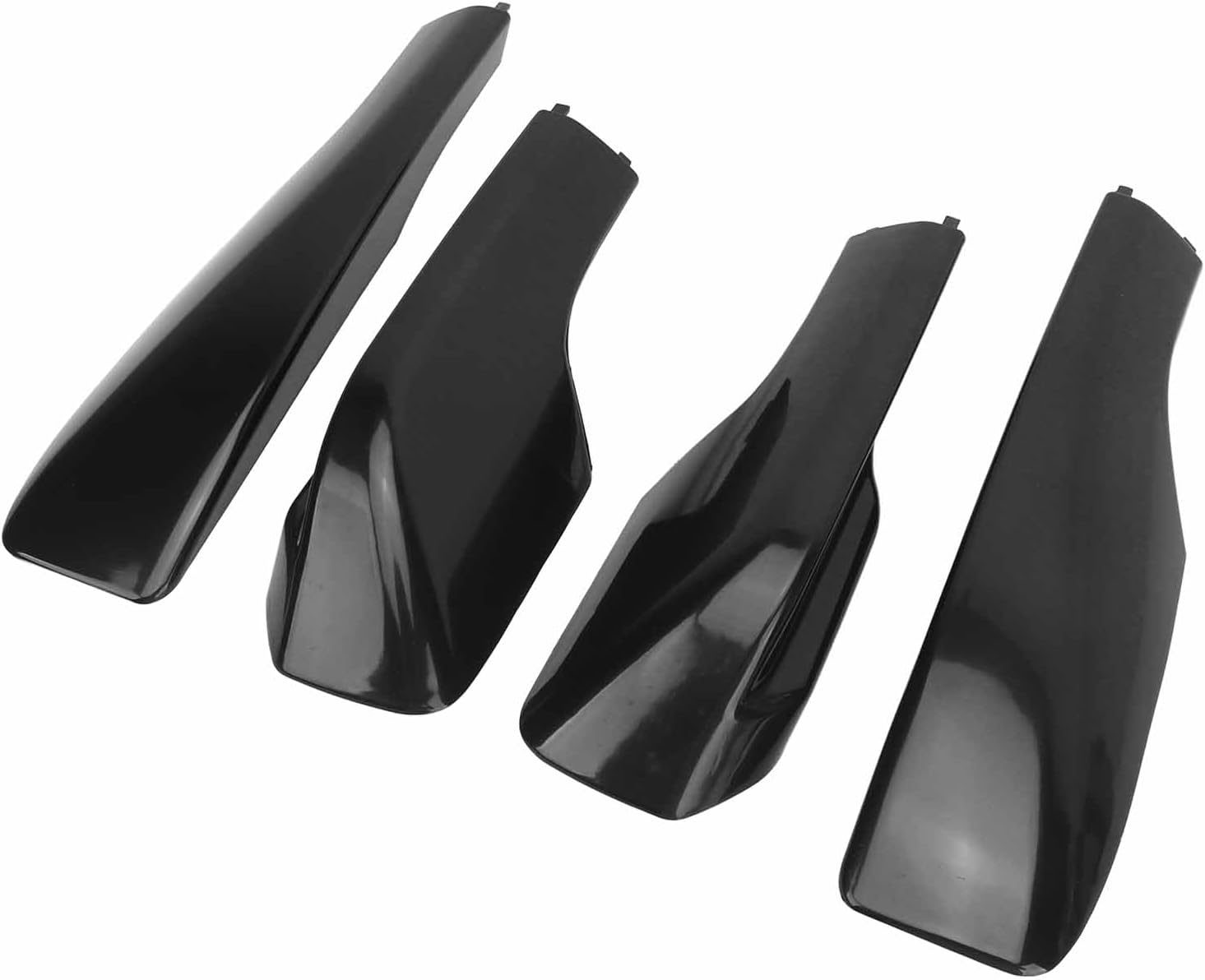 Akozon Car Accessories 4PCS Roof Rack Cover, Plastic Replacement Rooftop Luggage Cargo Rail Rack Tail End for (Black)