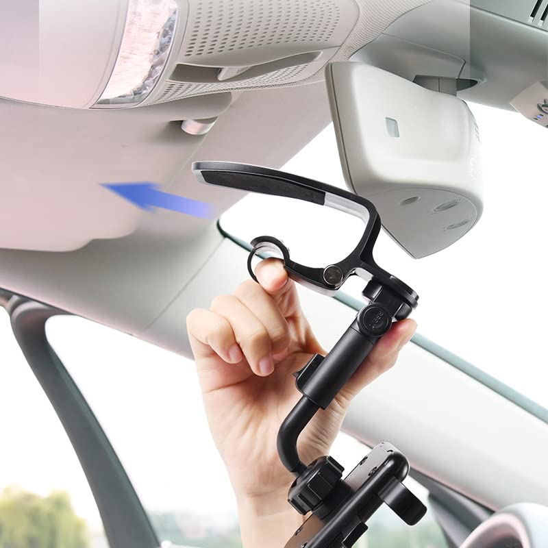 Supporto girevole a 360° per telefono cellulare con staffa parasole per auto, facile da installare e rimuovere, per la maggior parte dei telefoni cellulari e la maggior parte delle auto