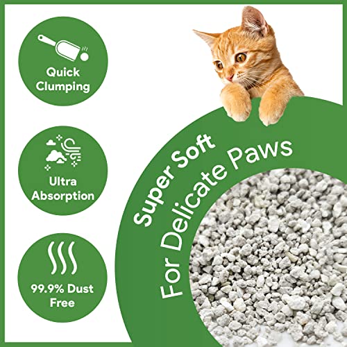 Image of Goofy Tails White Bentonite Clumping Cat Litter 10L (5L X 2 Pack) | Odour Control with Ammonia Locker Formula| 99.9% Dust Free, Anti-Bacterial Litter for Cats