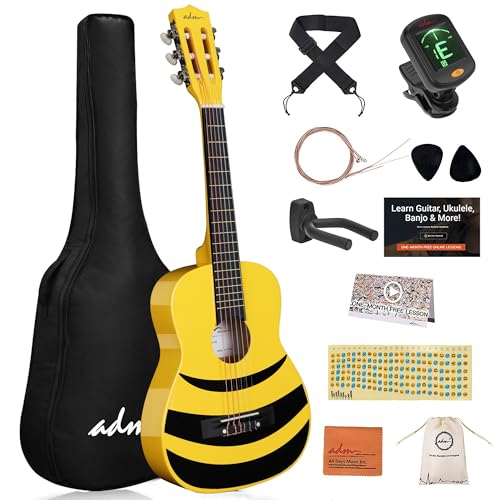 ADM Beginner Acoustic Classical Guitar Nylon Strings Wooden...
