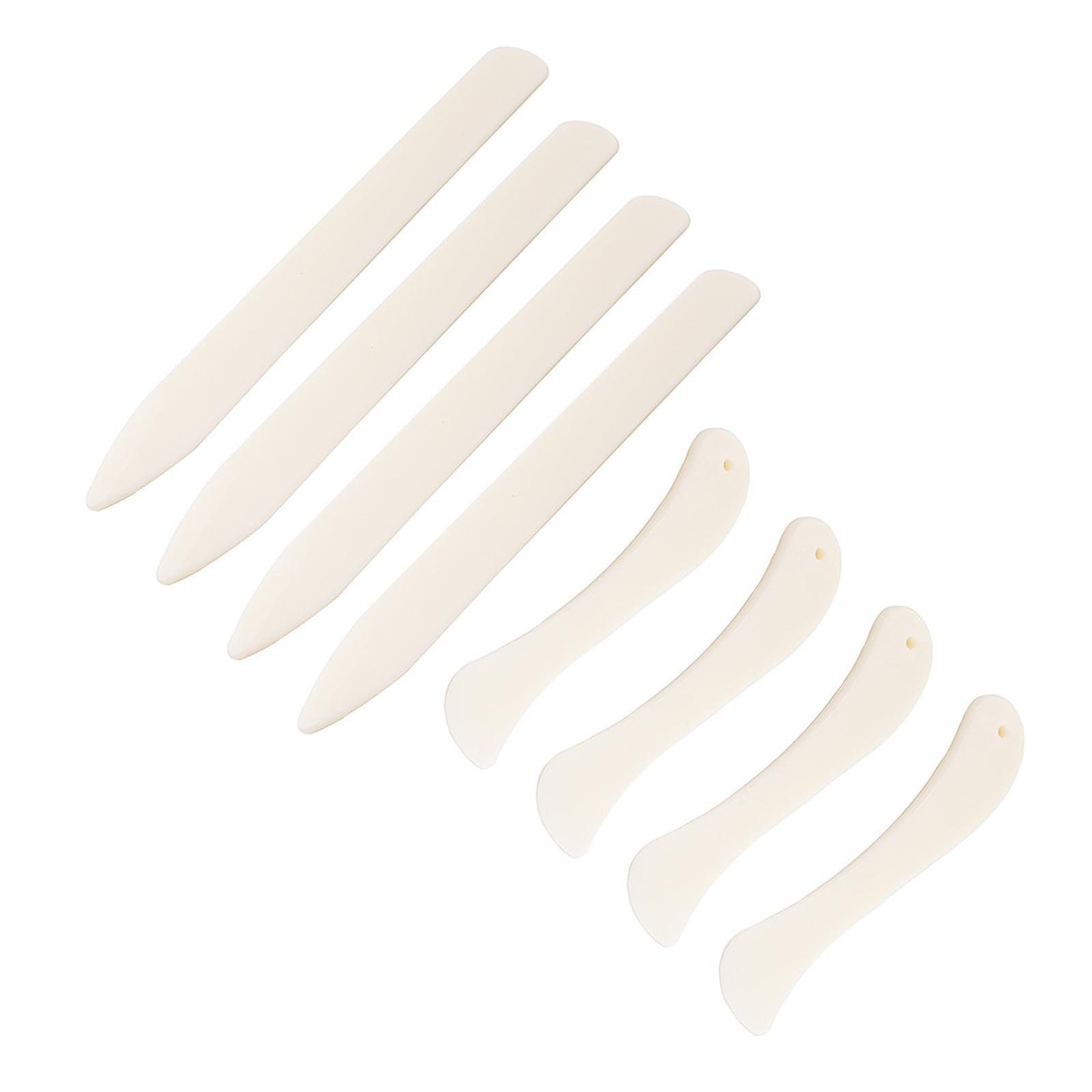 Kalttoy 8Pcs Leather Creasing Tool Bone Folder Fabric and Paper Creaser Tool for Leathercraft Burnishing Bookbinding Leather Shaping
