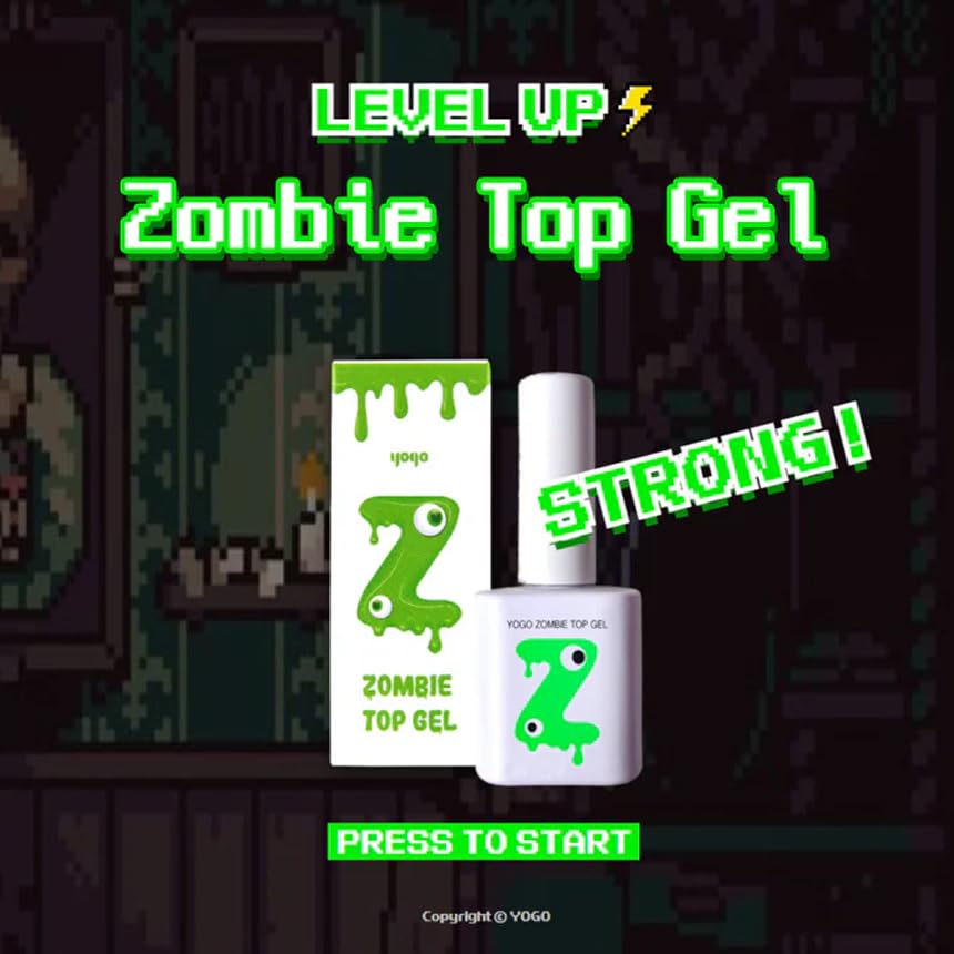 YOGO Zombie Top Gel 10g Gel Nail Top Coat for UV LED Gel Polish