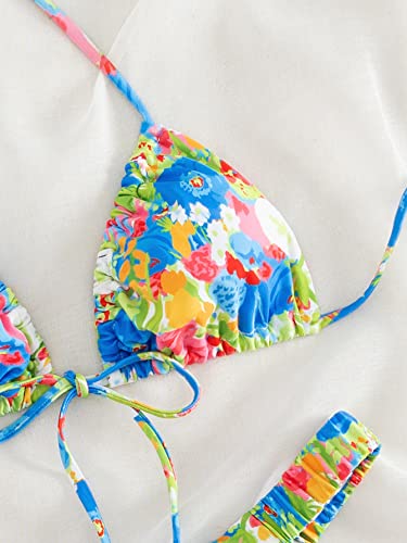 SOLY-HUX-Womens-2-Piece-Swimsuit-Floral-Print-Bikini-Set-Halter-Triangle-Bathing-Suits