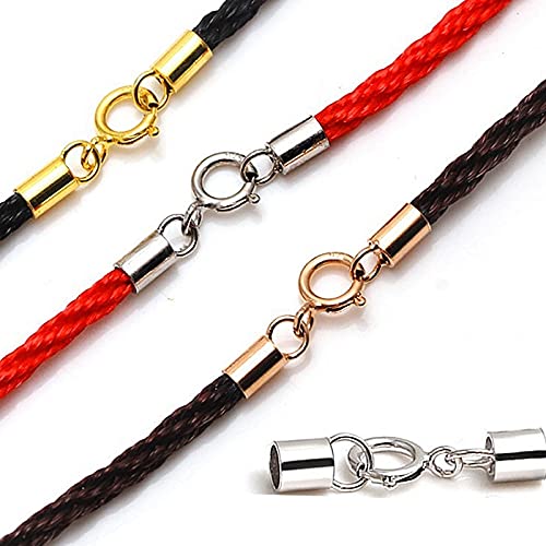 Collana Con Cordino In Finta Pelle Scamosciata Da 2 Mm Realizzata Con Catene Di Ferro E Fermagli Ad Artiglio Di Aragosta Blu Di Prussia 44x0 2cm - Foto 4