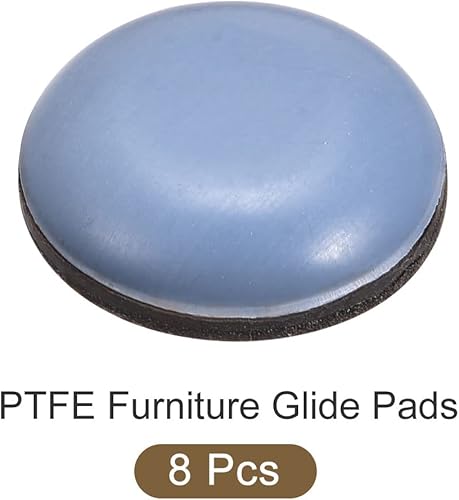 Miniatura 10 de METALLIXITY Deslizadores deslizantes para muebles de PTFE (1 12 pulgadas), 8 unidades, almohadillas protectoras redondas autoadhesivas para pisos,