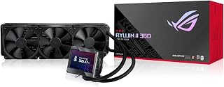 ASUS ROG RYUJIN II 360 All-in-One CPU-Wasserkühlung (3,5-Zoll-LCD, integrierter Pumpenlüfter zur Kühlung von VRM und M.2, 3x Noctua iPPC 2000 PWM 120mm Radiatorlüfter)
