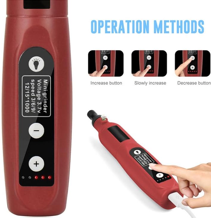 Treedix USB Mini Electric Engraving Machine Engraver Pen Precision Micro Electric Mill Tools Engraved Jewelry Glass Metal Wood Resin Utility kit Multifunctional Abrasive Tools