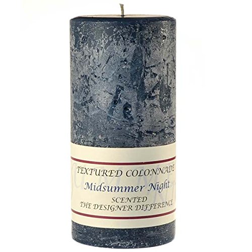 Textured 4x9 Midsummer Night Pillar Candle for Wedding/Dinner, Holiday Event, Home Decoration, 100 to 120 Hours, 4 in. diameterx9.25 in. Tall, 1 Piece