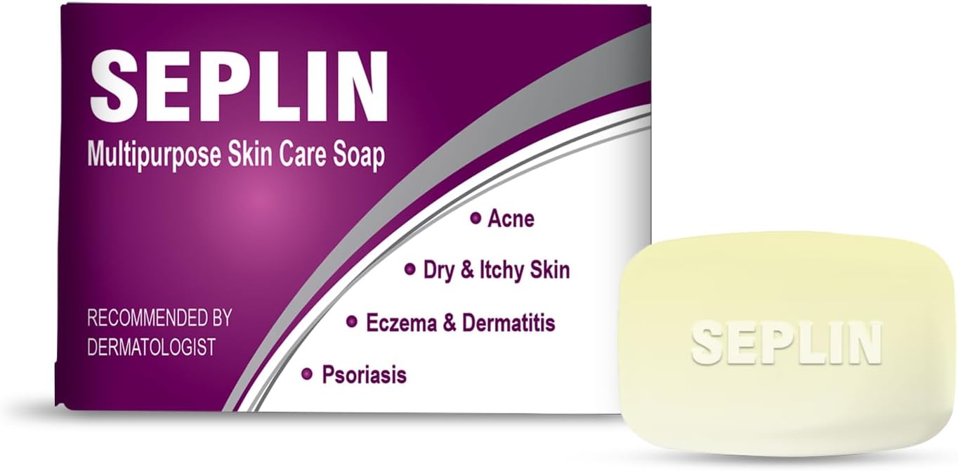 West Coast Seplin multipurpose soap for acne, rashes, inflammation, daily cleanse with Aloe Vera | Zinc Oxide | Turmeric extract | Tea Tree Oil | Vitamin E | 30 Gm.