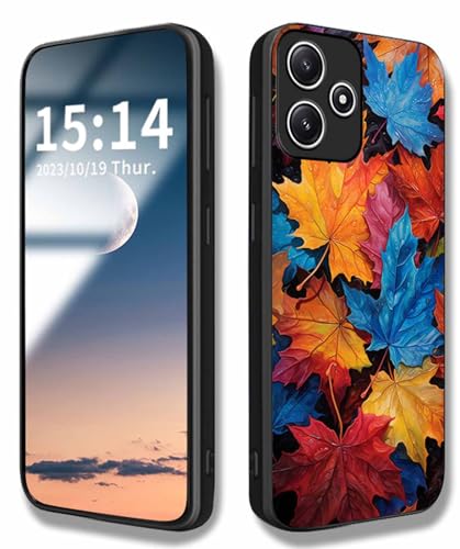WBWONE para Xiaomi Redmi 12 4G Funda, Patrón de Impresión HD Resistente a Arañazos Case, Borde de TPU Resistente a los Golpes Carcasa - Hoja de Arce