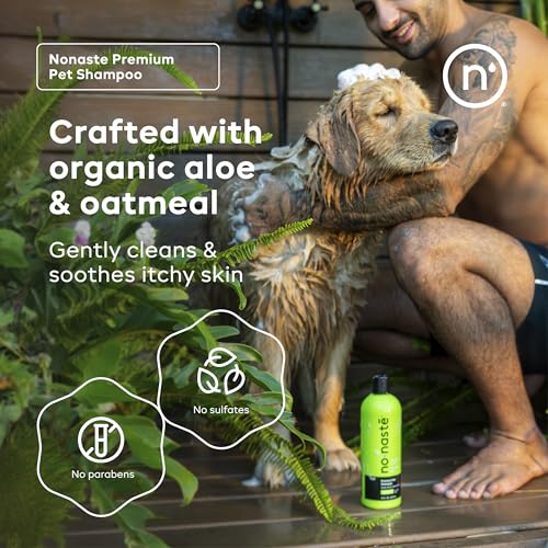 Image of Nonaste Oatmeal Dog Shampoo & Pet Stain Odor Eliminator Set, 16 oz, Pk 2
