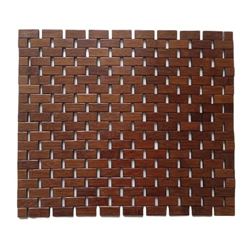 Review de Pisos para Baños de Madera tabla con los diez mejores. 33 Tapete de ducha de madera, tapete de baño multiusos de bambú para ducha, spa, sauna, tapete de piso con pies antideslizantes, tapete de tina enrollable, resistente al agua, para...