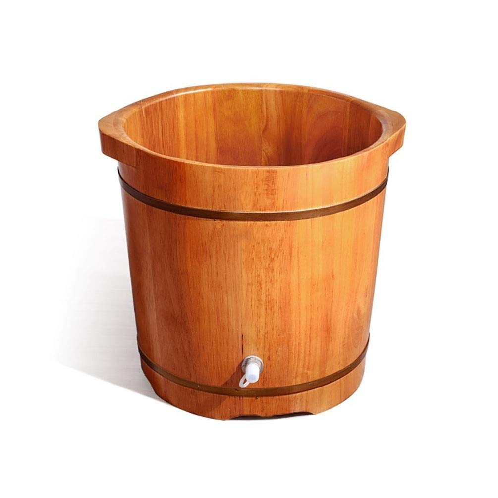 Bañera de Madera para pies con Barril para remojar pies, Lavabo para pies para Adultos, Cubo de Madera para pedicura, bañera de hidromasaje para pies, Cubo para remojo de pies charitable
