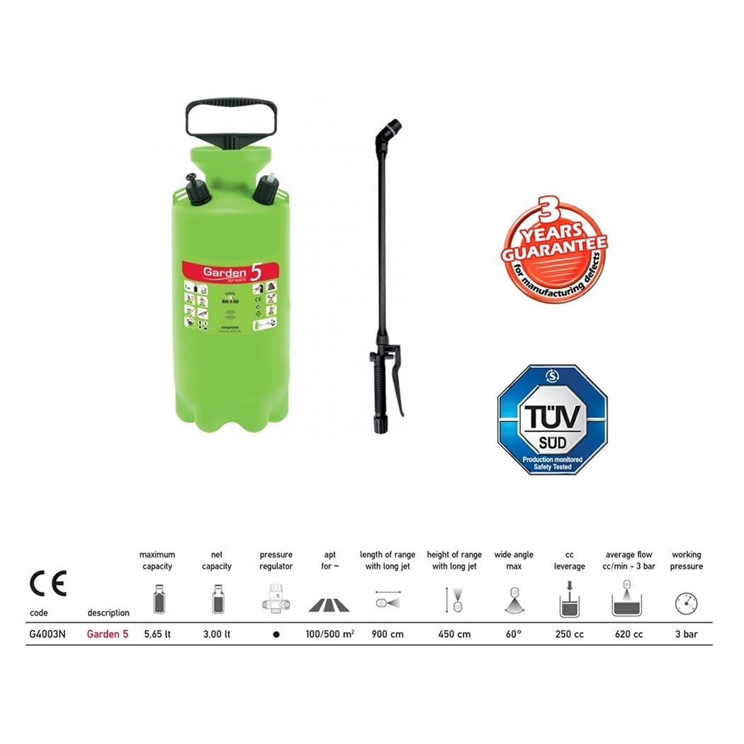 Pompa NEBULIZZATORE A Mano IRRIGAZIONE di Martino Garden 5 Giardino Professional