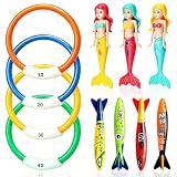 Mode D'utilisation: Il suffit de jeter le jeu de piscine enfant dans la piscine. Grâce à un principe de gravité spécial, les jouets coulent au fond du bassin pour être récupérés sous l'eau. Les torpilles et anneaux sont munis de points de score pour augmenter le plaisir et améliorer les compétences aquatiques des enfants