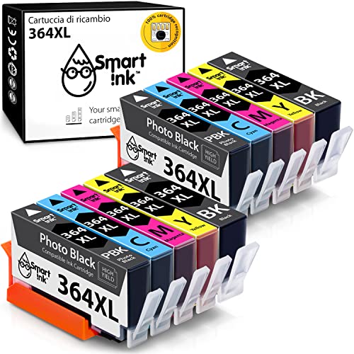 Smart Ink Cartucce Compatibili per HP 364 XL 364XL (2PBK&2BK/C/M/Y 10 Combo Pack) per la ricarica delle Photosmart 5520 5510 6520 7520 B110a OfficeJet 4620 DeskJet 3520