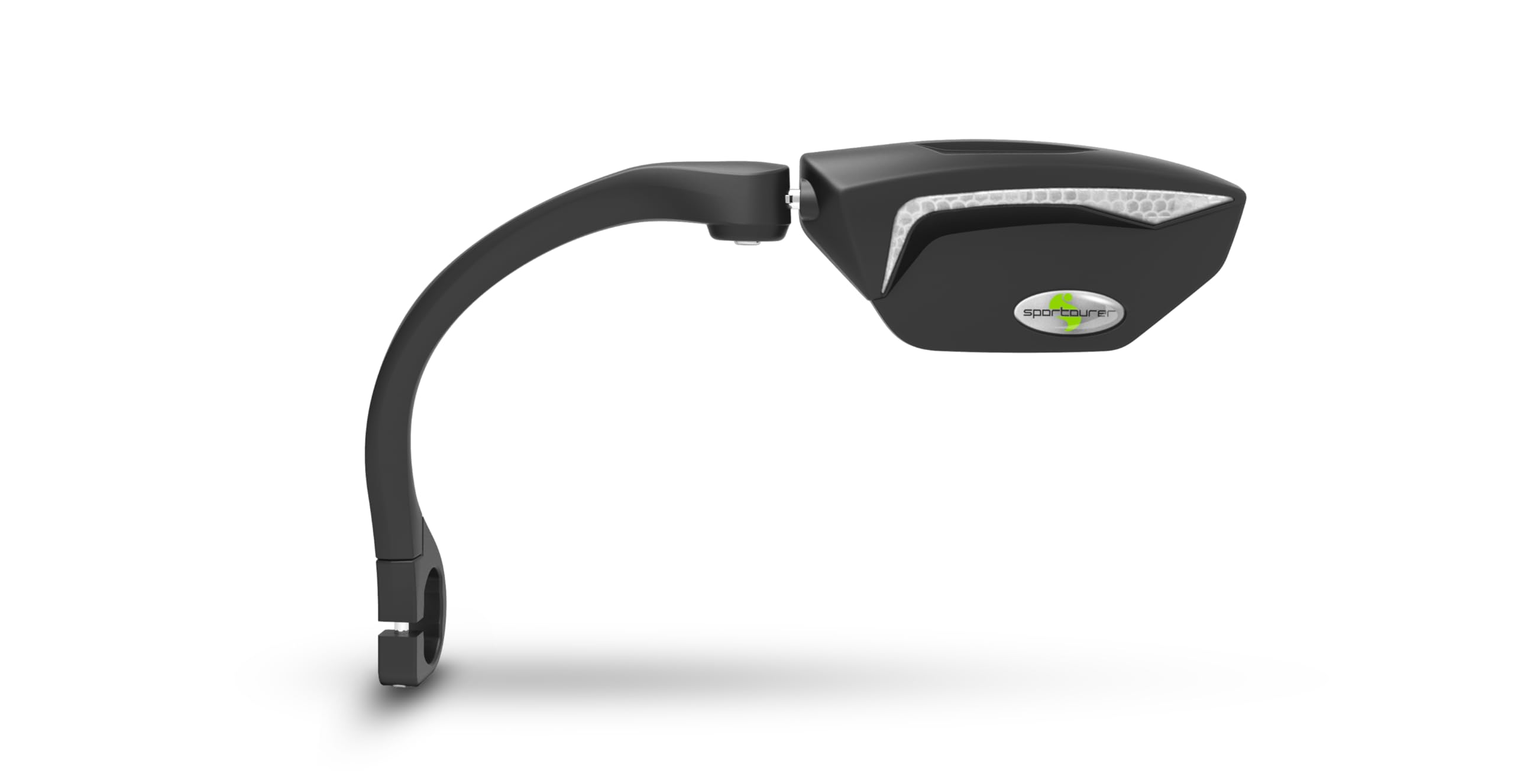 Sportourer by Selle Italia EYELINK - Specchietto Retrovisore per Biciclette, e-bike, City Bike e Biciclette da Turismo con Montaggio sul Manubrio, Grande Visibilità - Nero
