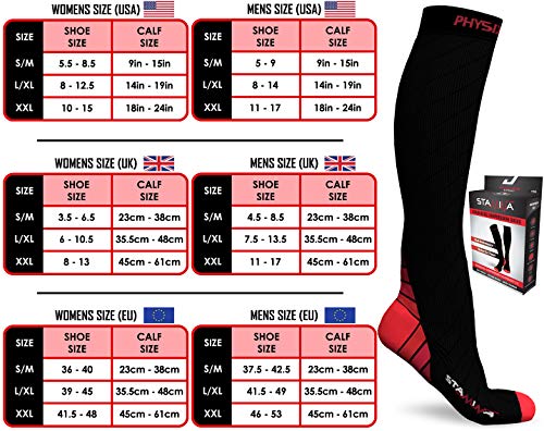 Image of Physix Gear Sport Compression Socks for Men & Women 20-30 mmHg - Athletic Fit (1 Pair)