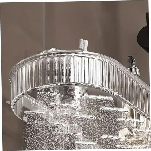 Support de douche transparent à ventouse étagère de rangement murale sans perçage - 5