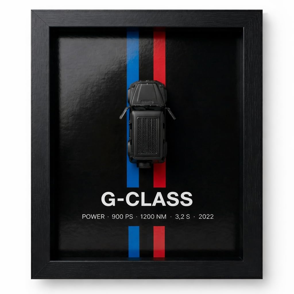MotoBadger GWagon 3D Car Frame Wall Art | Metal Die Cast Model in Frame | Premium Car Wall Poster & Wall Frame for Home & Office Décor Decoration (33 x 23 cm)-image-13