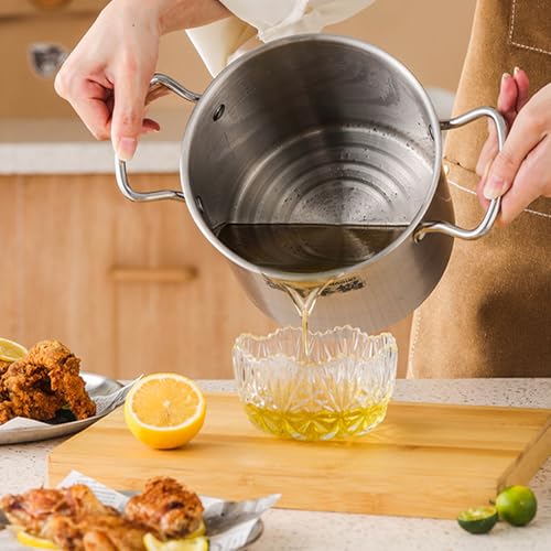Ollas multifuncionales de acero inoxidable de inducción con cesta 5