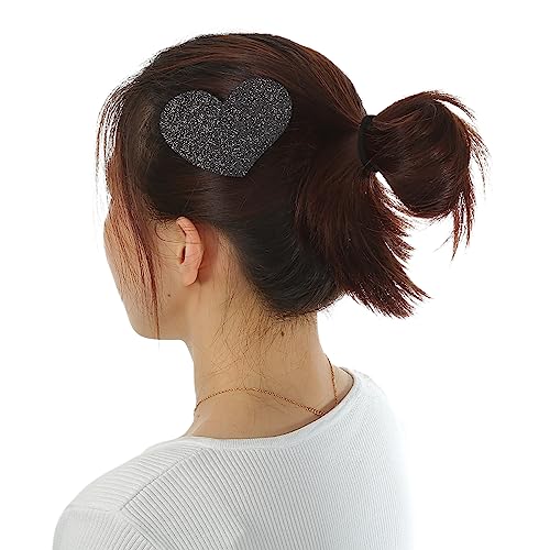VOCOSTE Hair Fixed Pads, forma de corazón, negro, 2 piezas | Pegatina mágica, parche para flequillo, para niñas y mujeres miniatura 2