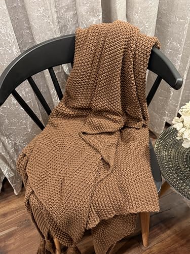 Image of Super Soft & Breathable Throw Blanket - Brown | Classy Throw Suitable for Home Couch, Sofa, Bed Decor & Bedroom | Skin-Friendly & Lightweight All Season Throw