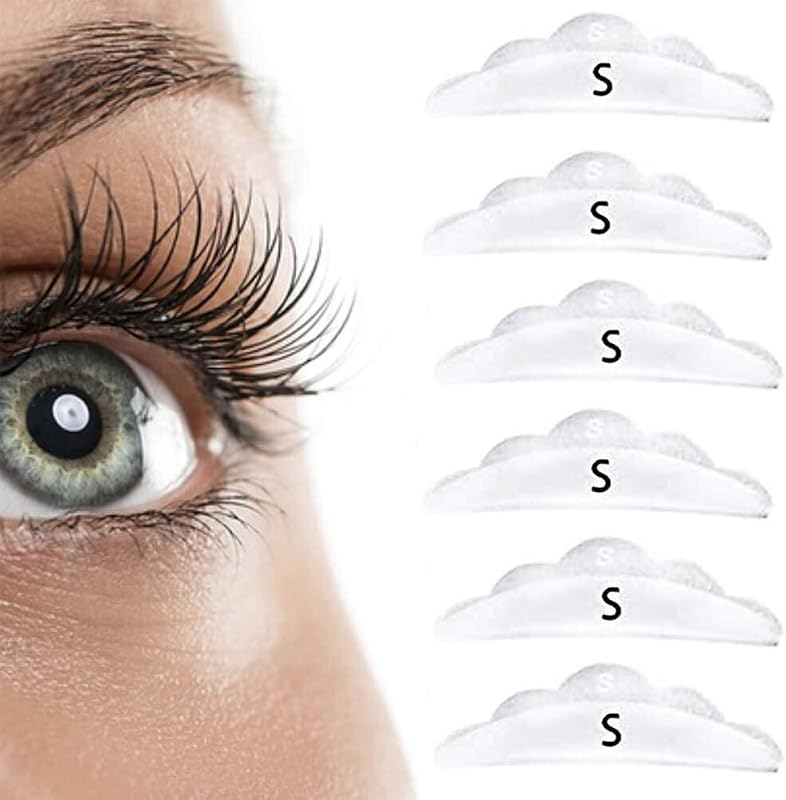 Libeauty Modelos pequenos de silicone para curvatura de cílios, Pacote com 6 e estojo de PU