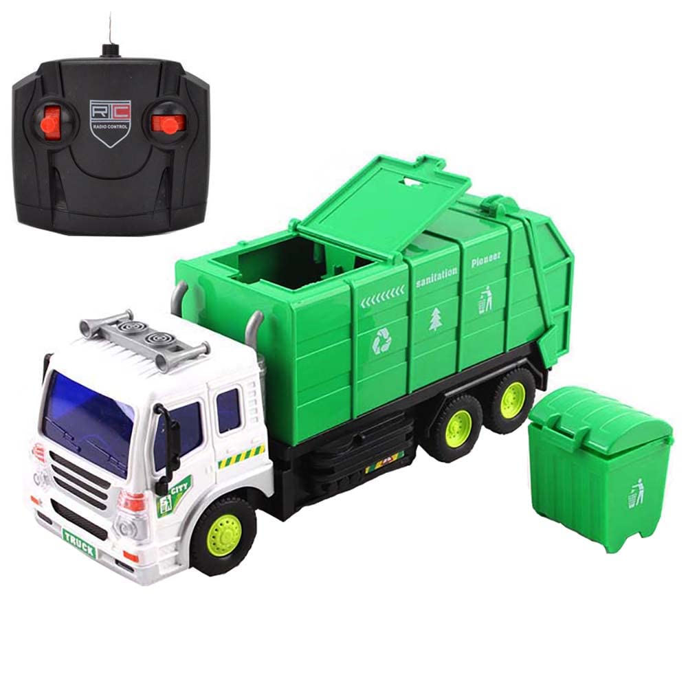 リモートコントロール ゴミ収集パッカー車 ポップ缶 イエロートラック C-Car Amazon.co.jp: 1:16リモートコントロールごみ収集車のおもちゃ男の子の