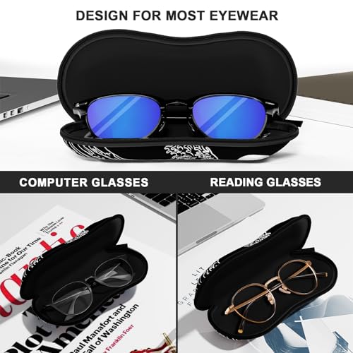 Image of Sunglasses Soft Case, Ultra Light Portable Neoprene Zipper Glasses Case for Men Women