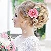 Hurifeng Blumen-Haarklammer für Damen und Mädchen - Haarspange Blume Haarschmuck - Hochwertige Haarklammer Blume für Frauen - Perfekt für Party; Hochzeit und mehr (Rosa;Lila) #4