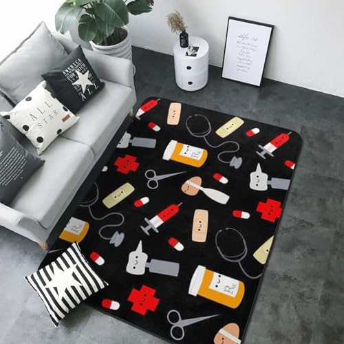 Tapis de chevet en peluche douce lavable et antidérapant - 5