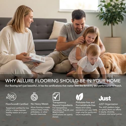 Image of Allure Luxury Vinyl Tile Flooring, 22 Mil Wear Layer, Ultima Comfit Terrazzo 12 inch x 24 inch, 6.5 mm Thick Vinyl Tiles with Click and Lock Installation, 12 Boxes 282.72 sq ft.