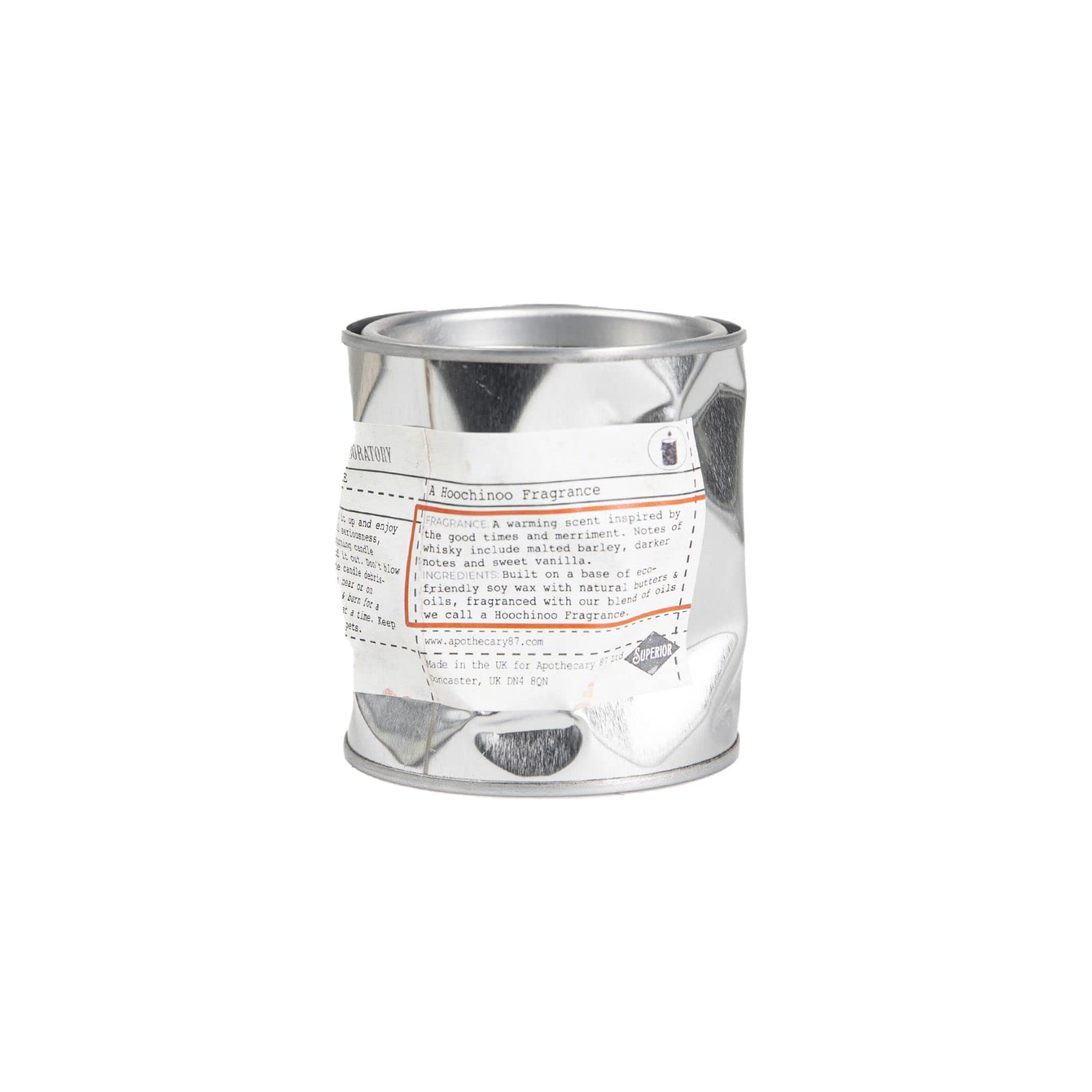 Apothecary 87Soy Candle | Strong Fragrance, Eco Friendly, 30+ Hours Burn Time, Hand Poured | Hoochinoo Fragrance | 200g