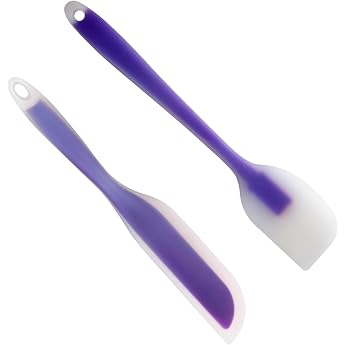 Pack of 2 Silicone Spatul Flexible Silicone Spatula Compatible with Thermomix Tm6 Tm5 Tm31 Heat Resistant Spatula Heat Resistant for Cooking Mixing Pot Baking Dishwasher Safe and Easy to Clean Purple