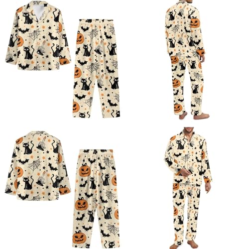 Matching Pajamas for Couples Button Down Sleepwear Plus Size Pjs Sets for Women Men3