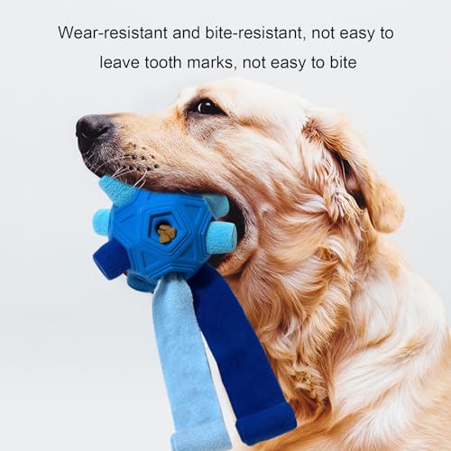 Shienfir Double Snoop Hundespielzeug, spannendes Hunde-Anreicherungsspielzeug, interaktives Schnüffelball, Nahrungssuchfähigkeiten, Training, Puzzle-Futterspender für kleine, mittelgroße Blau