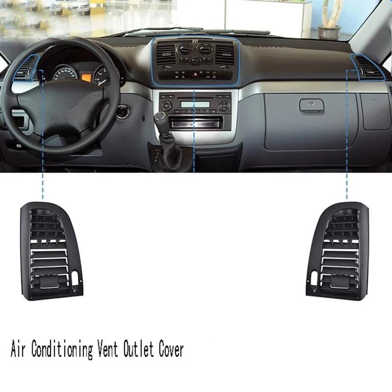 Rejilla de ventilación central para optimizar el aire en salpicadero de Benz Vito W639 2