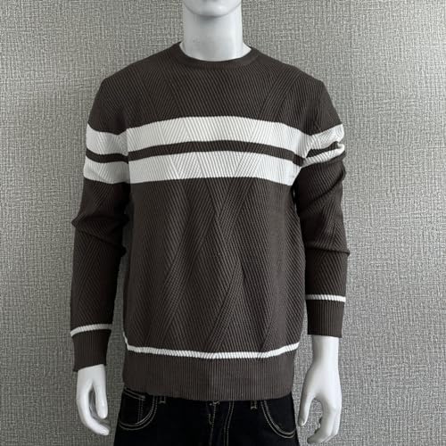 Pullover casual top homme à rayures au design contemporain
