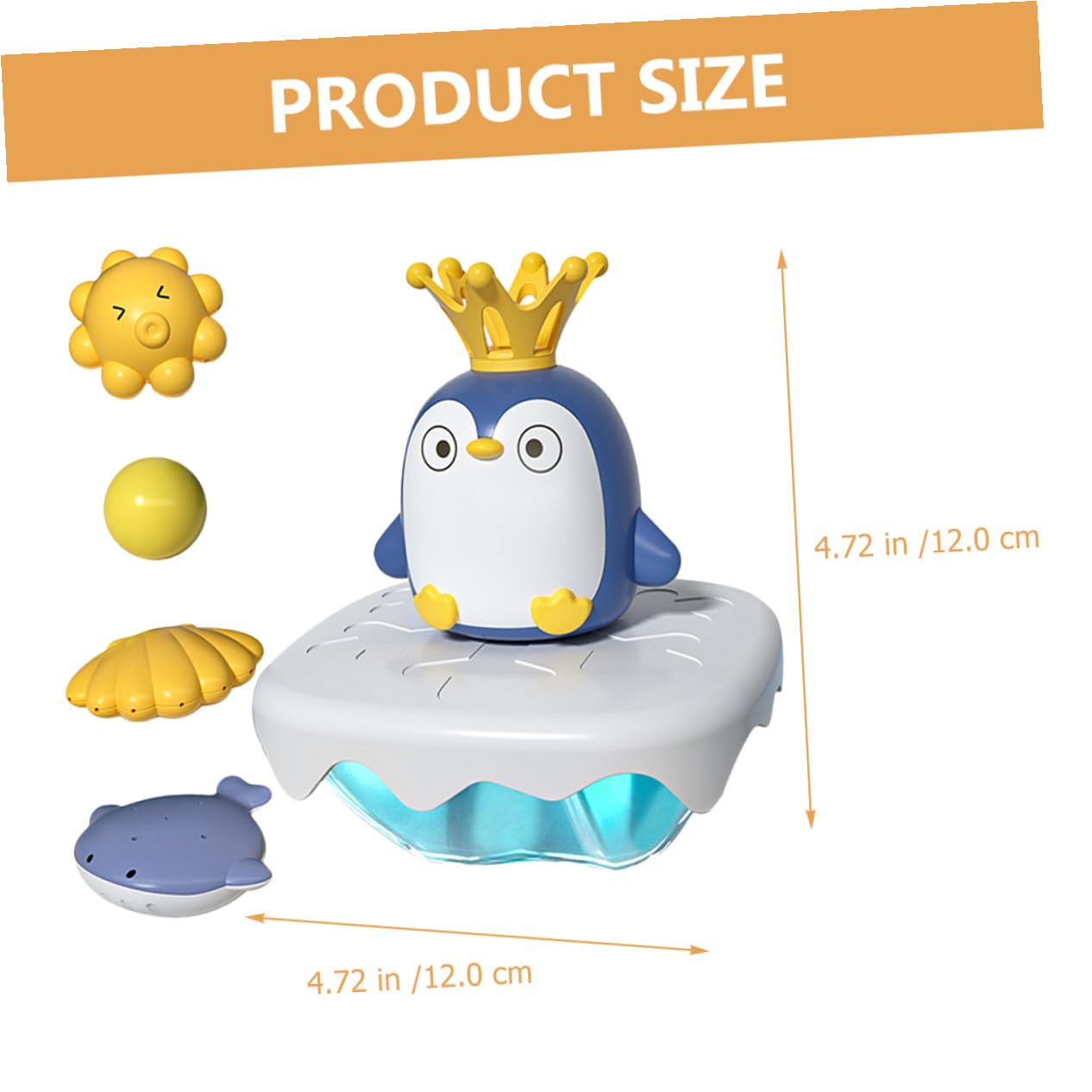 Juguete de Baño Pingüino Rociador de Agua 1 Set Abs para Bebés