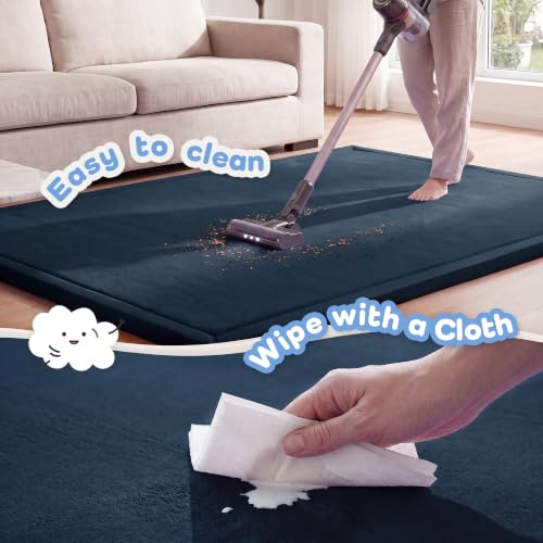 Image of 1.3 inch Thick Baby Play Mat for Floor,28x72 Bedside Rugs, Non-Slip