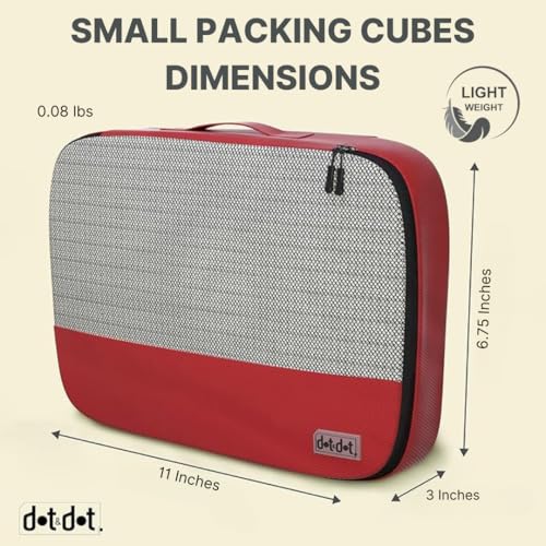Image of Small Packing Cubes for Travel - 5pc Packing Cubes for Suitcases - Lightweight Luggage Organizer Bags (Non-Compression)