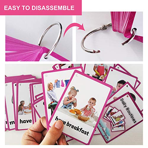 image for Richardy 45PCS/Set Daily Routines Kids Gifts English Flash Cards Pocke