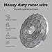 vidaXL Razor Wire Silver 1968.51 x 0.75 in Galvanised steel, Outdoor Barrier, Circular and Industrial Style, Waterproof Materials with Galvanized Wire, Great for Security