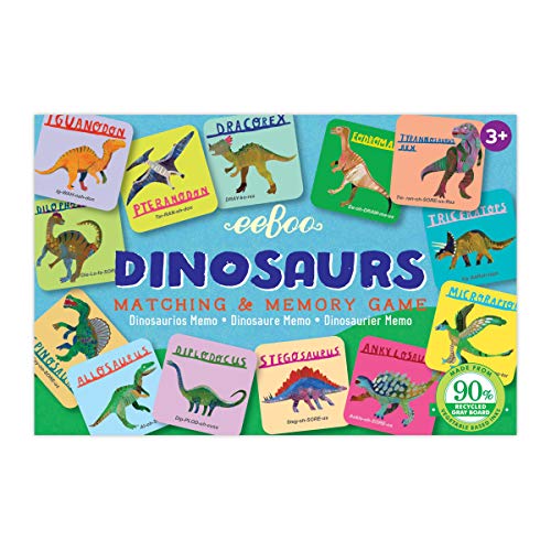 eeBoo: Memory & Matching Game- Little Dinosaurs- 18 Pairs to Match & Memorize, Encourages Recognition & Concentration Skills, Kids Ages 3+ by eeBoo - Used condition - US$9.73