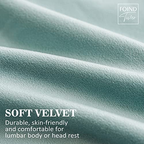 Foindtower Decorative Handmade 3D Flower Pillow Covers Sunflower Lumbar Throw Pillow Floral Velvet Accent Pillow Case With Hidden Zipper For Bed Couch Sofa Chair Home Decor 12X20 Inch Aqua Green #TOP2