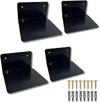Kit 4 Prateleiras Suporte Suspenso Para Livros Invisível (Preto)